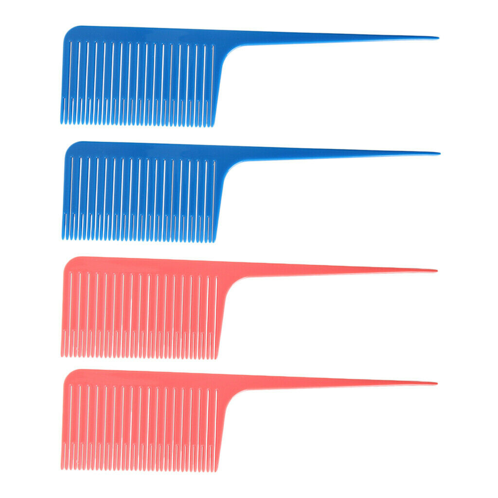 4pcs Plastic Weaving Highlighting Foiling Hair Comb for Dyeing Hair Combs