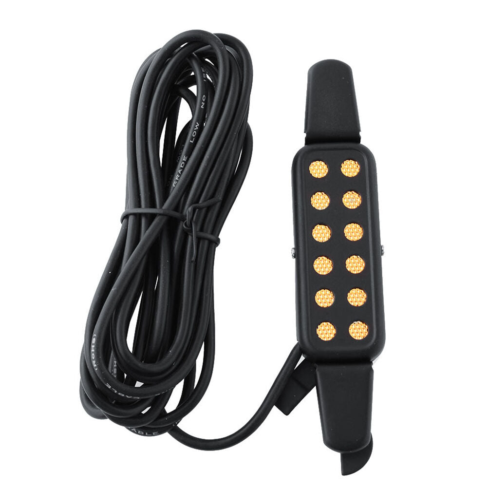 12Hole Sound Pickup Microphone Wire Amplifier Speaker for Acoustic Guitar JRADD