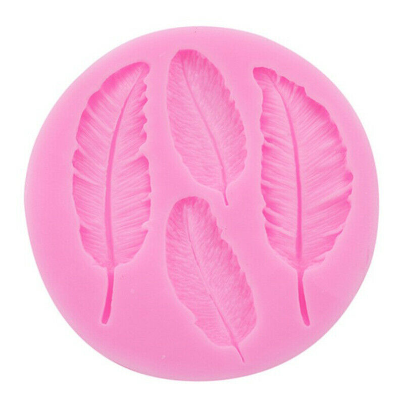 Leaves Feather Shaped Reverse Sugar Fondant Cake Silicone Mold Decoration.l8