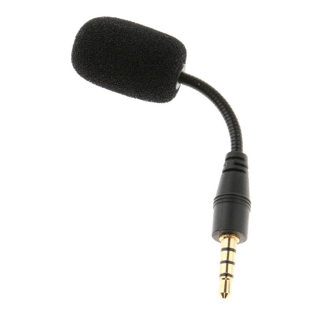 3.5mm Mini Condenser Mic for Smartphone Mic Record 4 Pole Pin Straight Head