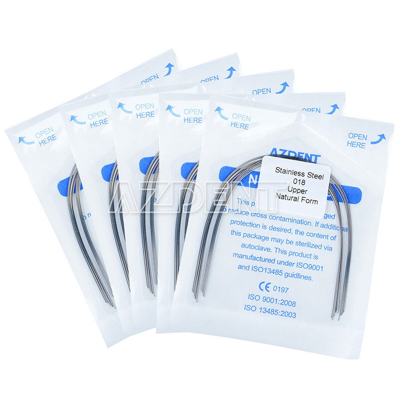 50 X Orthodontic Dental Stainless Steel Natural Form Round Arch Wires 018 Upper