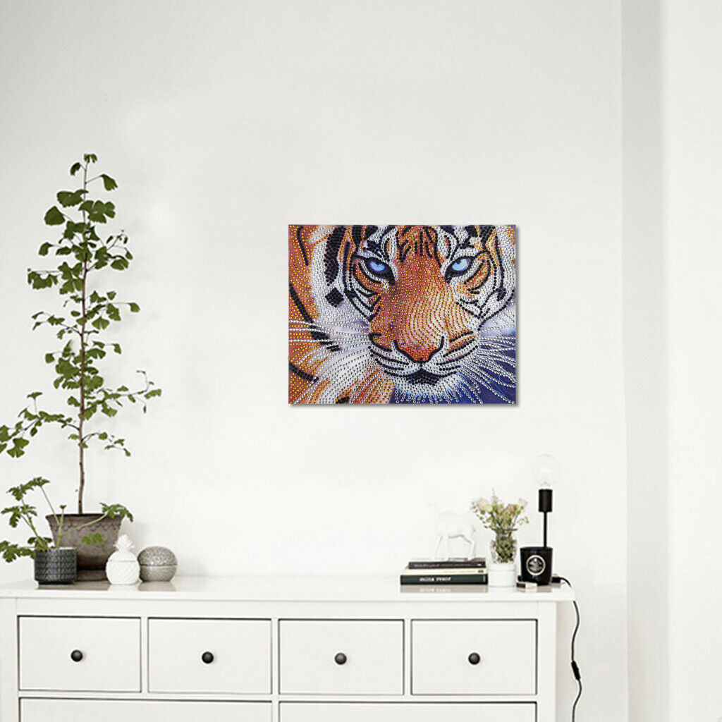 DIY 5D Diamond Painting , Tiger Crystal Rhinestone Embroidery Cross Stitch Arts