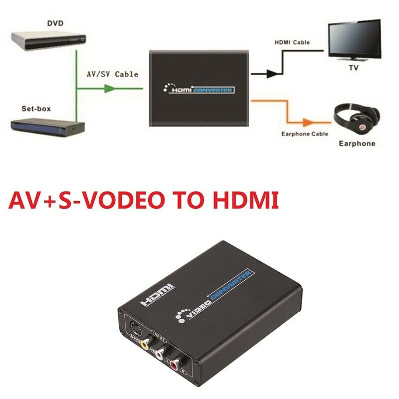 4X(Av/S-Video to mi AV+S-VIDEO to MI AV Converter S-VIDEO to MI-US PLUG K8T8)