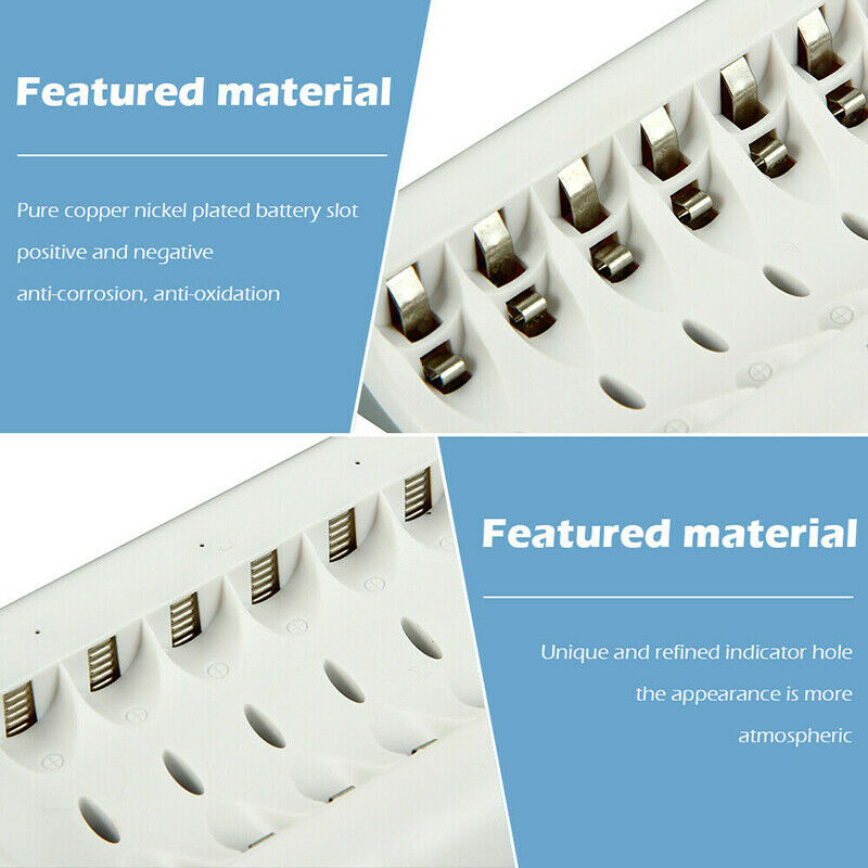 8-slot Intelligent Battery Charger For AA AAA NI-MH NI-CD Rechargeable Batteries