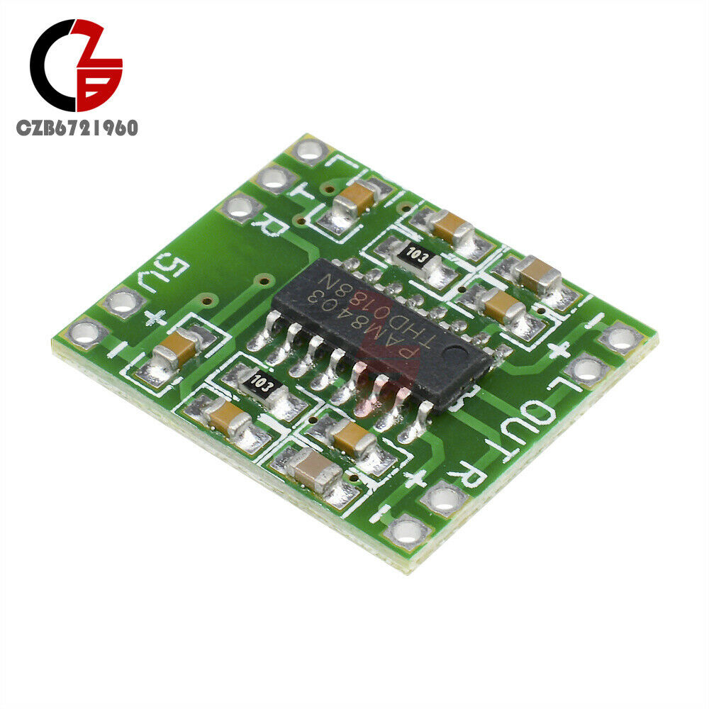 10x Mini PAM8403 Audio Module 5V Digital Amplifier Board Class D 2x3W USB Power