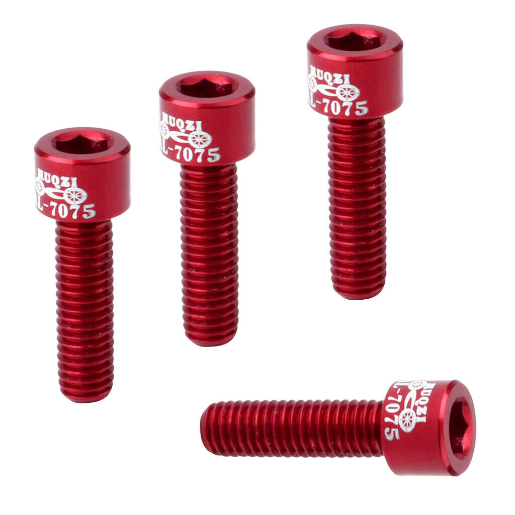 12Pcs Aluminum Alloy MTB Road Bike M5x17mm Bicycle Handlebar Stem Bolts
