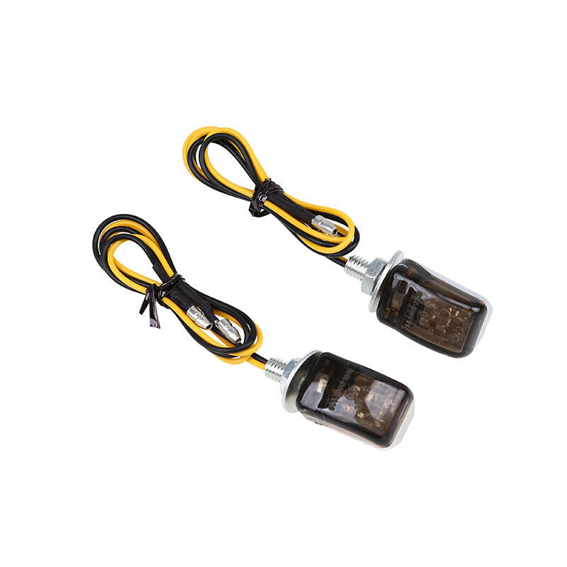 6mm LED Black ABS Motorcycle Turn Signal Lights 12V Indicators Universal Blinker