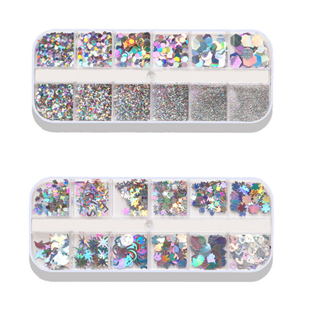 DIY Beauty Nail Paillette Tinsel Manicure Make up Eyes Body Decals Art