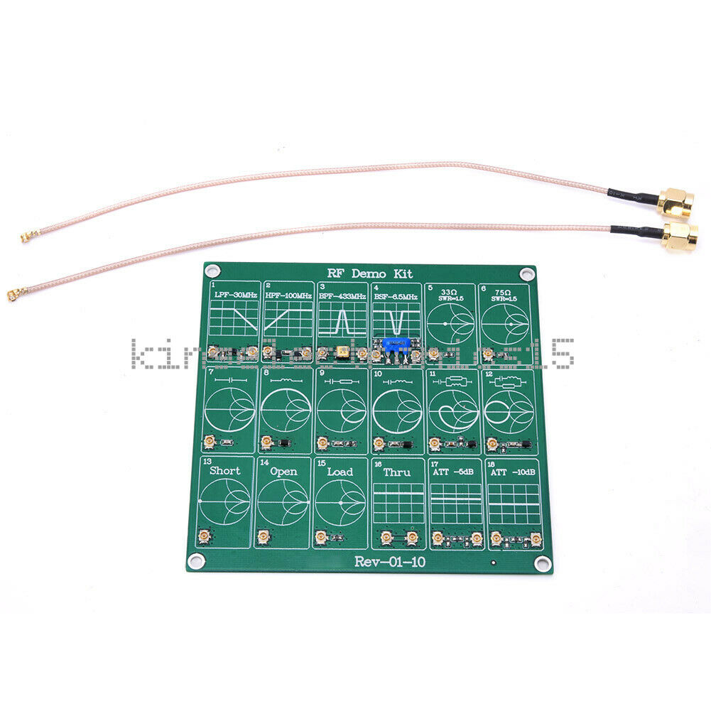 1X RF Demo Kit NanoVNA Radio Frequency Test PCB Board Filter Attenuator for VNA