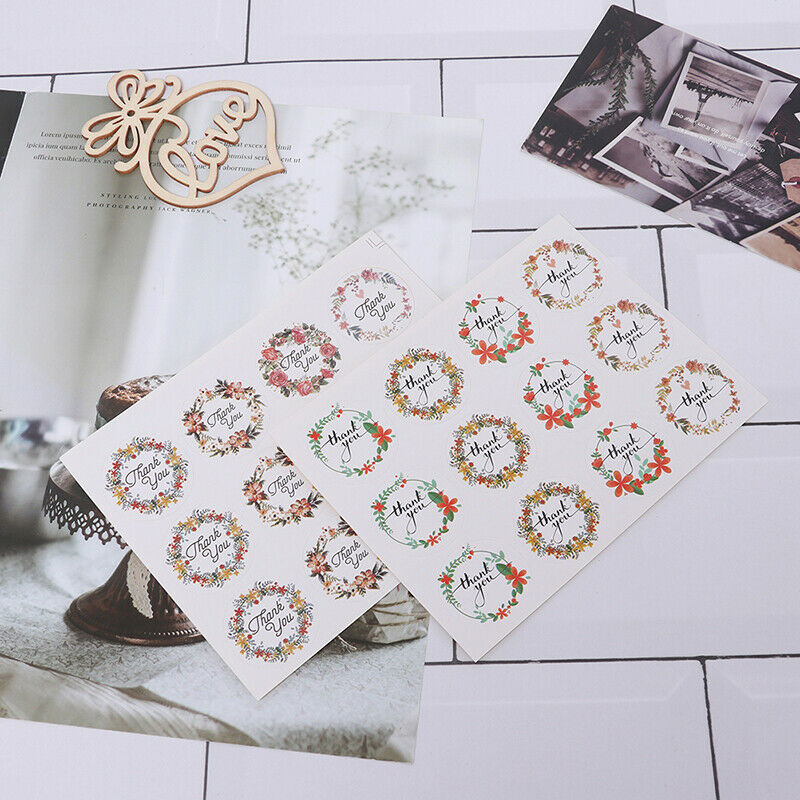 120pcs Thank you flower gift sealling label Adhesive Baking Seal Stick.l8