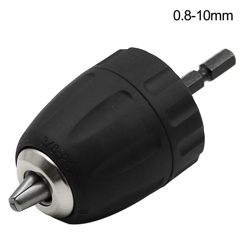 3/8-24UNF 0.8-10MM Hex Shank Keyless Drill Bit Chuck Clip with 1/4 Hex Shank RE6