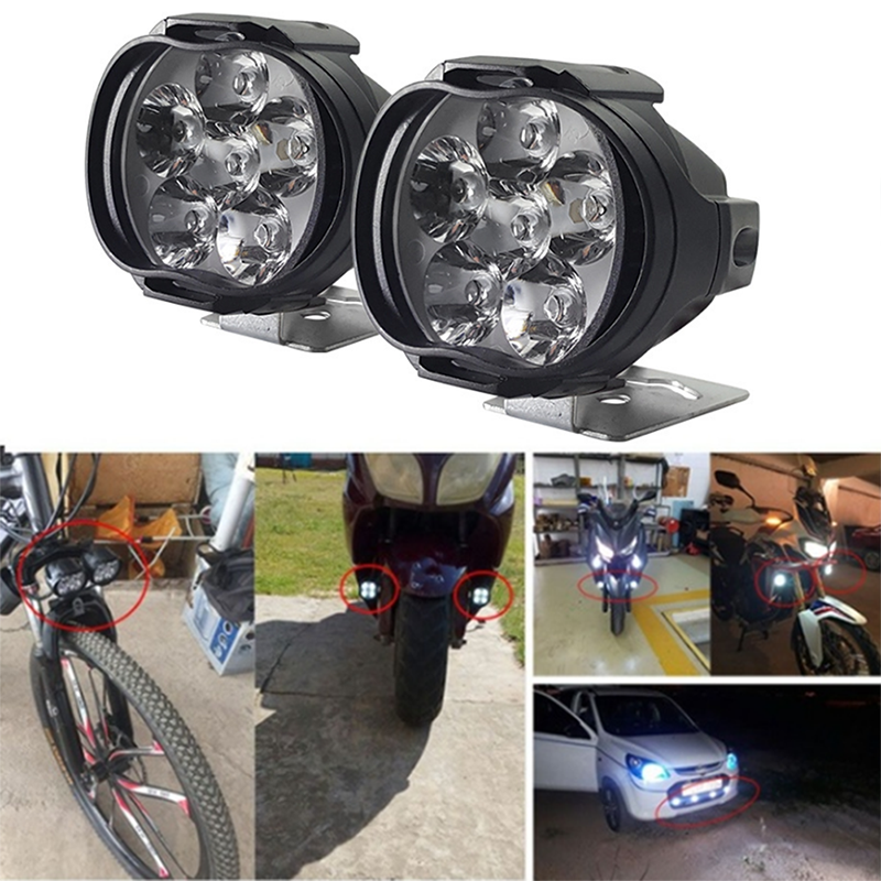 6LED Motorcycle Headlight Spot Lights Head Lamp LED Front DC12V Driving Hot S Fx