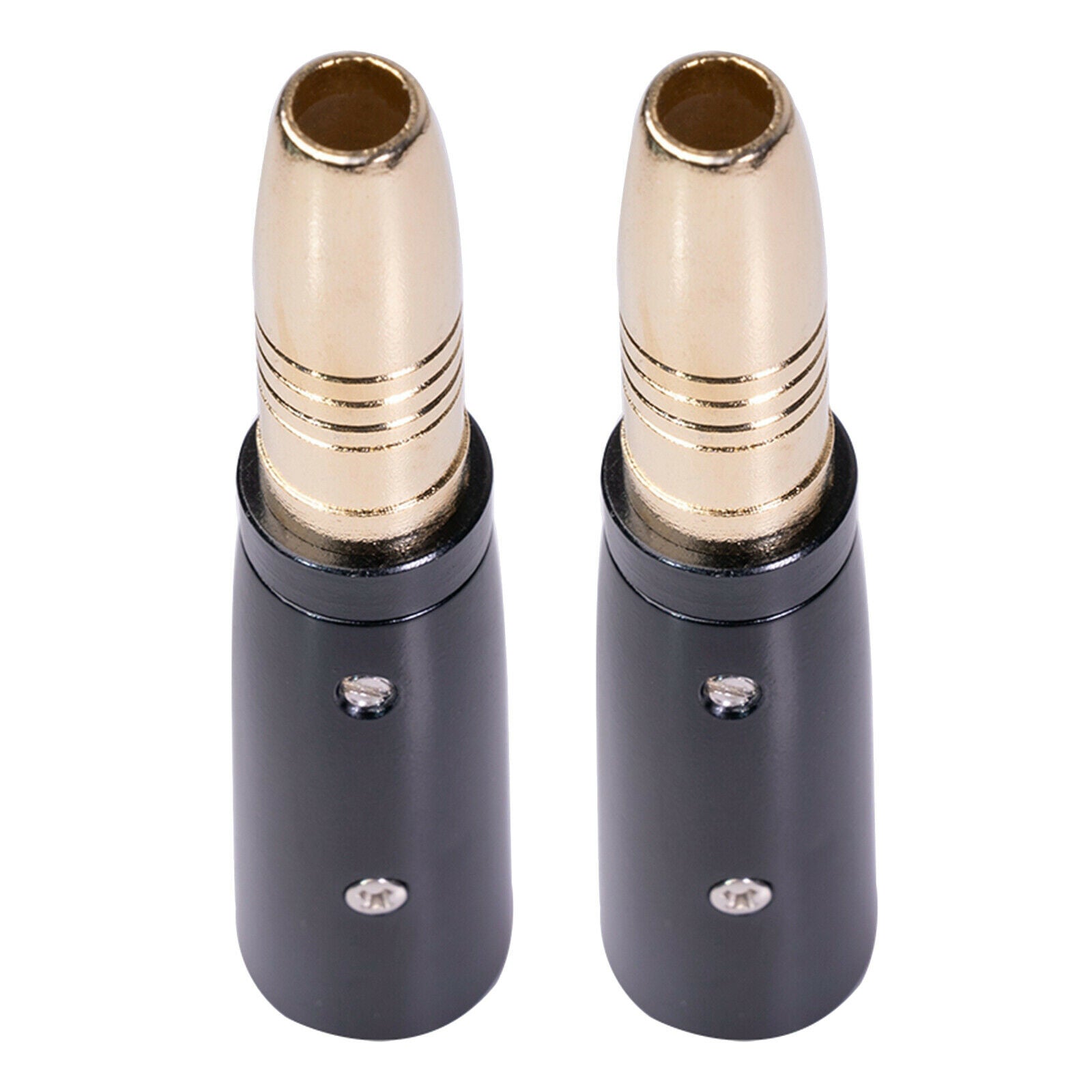 2x Zinc Alloy to 1/4 6.35mm Female Plug Stereo Audio Microphone Connector