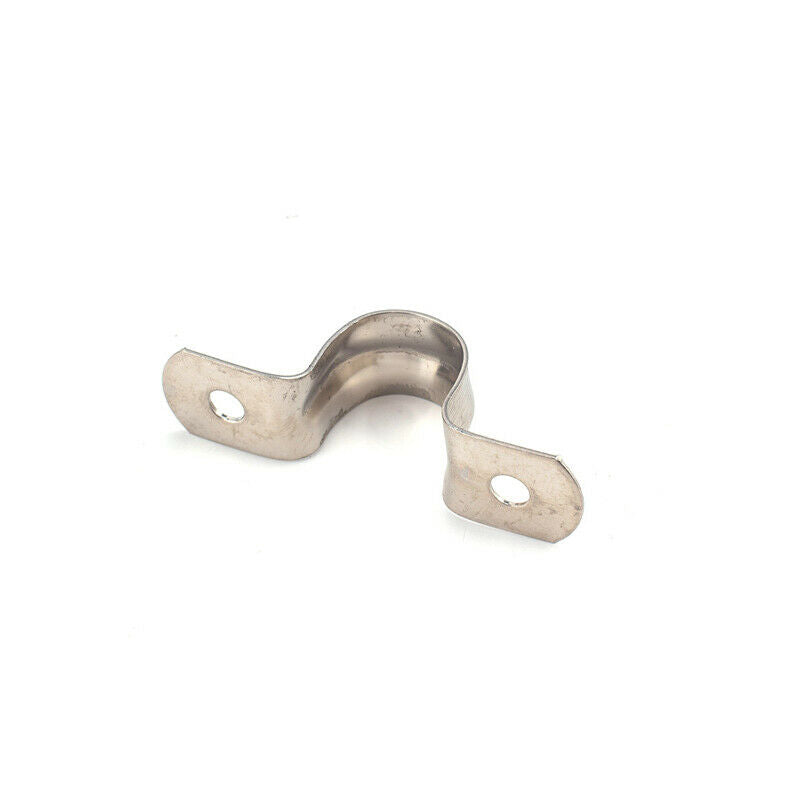 100PCS M25 304 Stainless Steel Supporter U Shaped Clamp Clip Tube Pipe Strap Fix