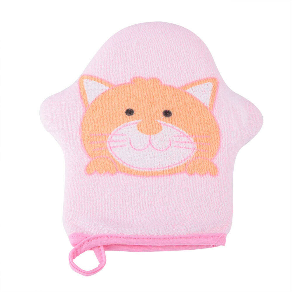 Cotton Baby Cartoon Pattern Bath Shower Sponge Kids Soft Bath Brush Scrubber