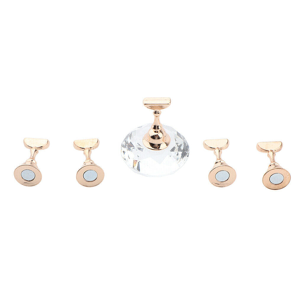 2 Styles Metal Nail Tips Holder Base Crystal Nail Art DIY Display Stand Set
