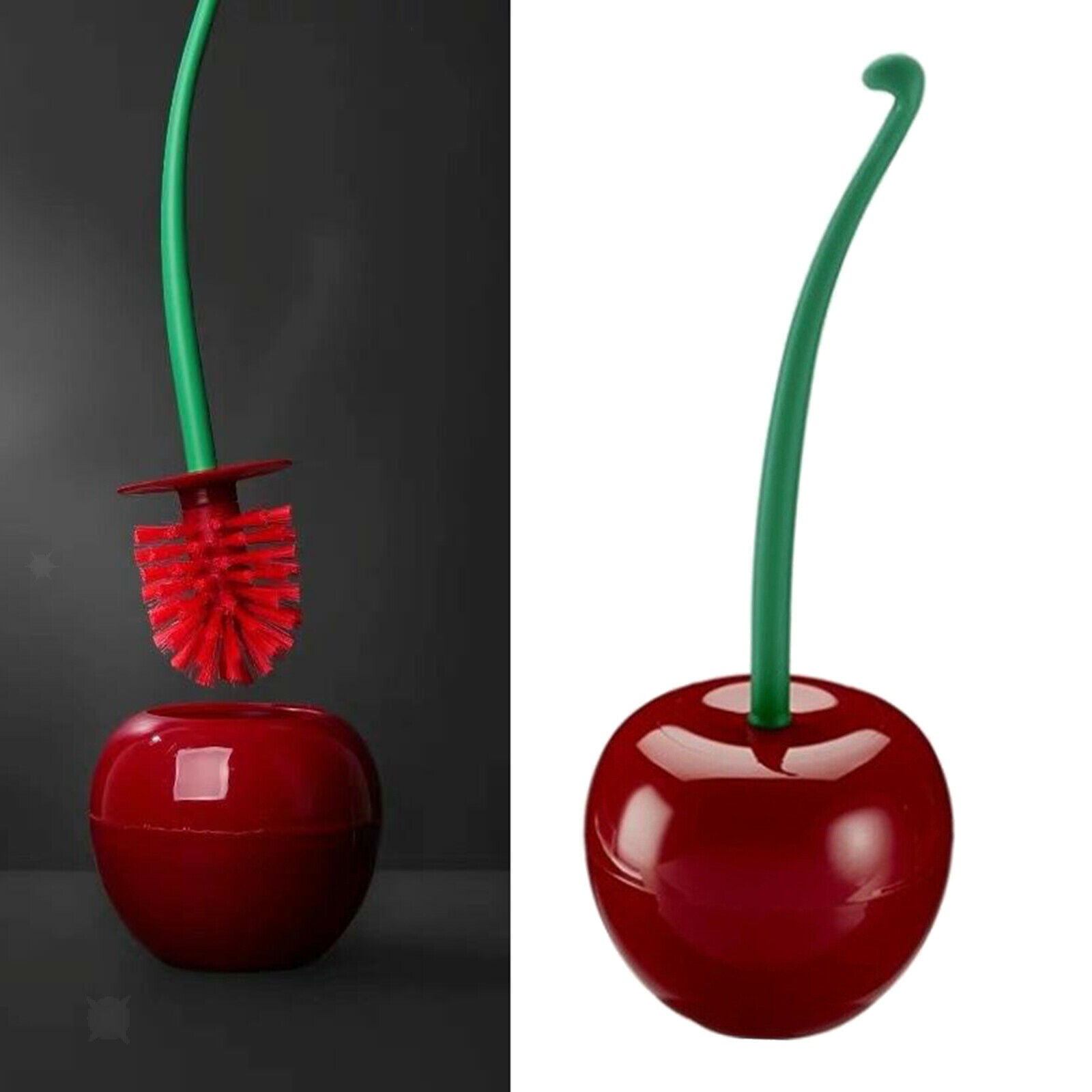 Toilet Bowl Cleaning Brush and Holder for Bathroom Deep-Cleaning Wine Red