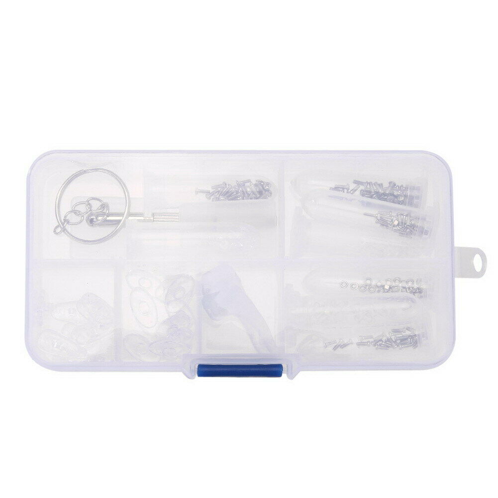 Eyeglass Sun Glasses Screw Nut Nose Pad Optical Repair Tool Assorted Kit @