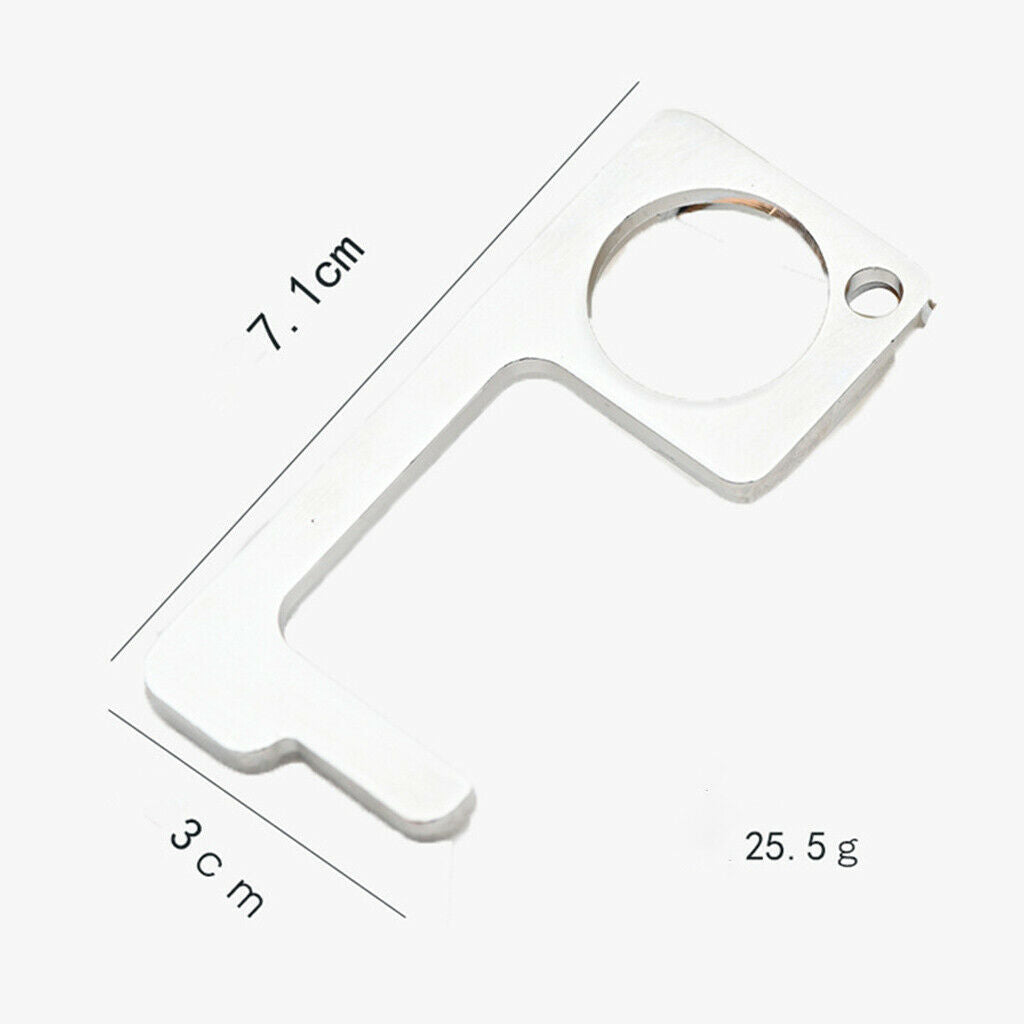 2x Zero Touch Open Door Reusable Button Push Hand Stick Non-Contact Helper