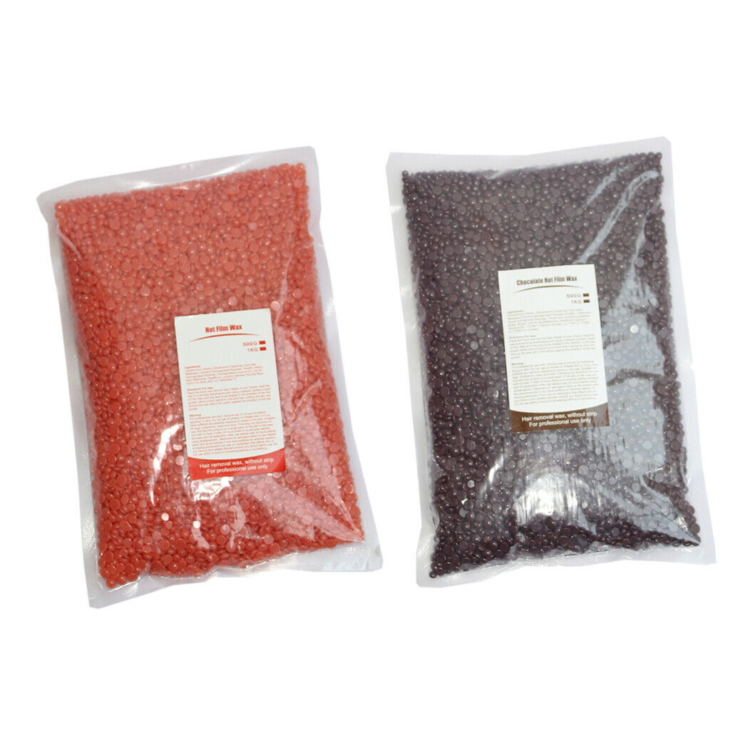 2Bags Hard Waxing Beans Hair Removal Bikini Depilatory No Strip Pellet 1kg