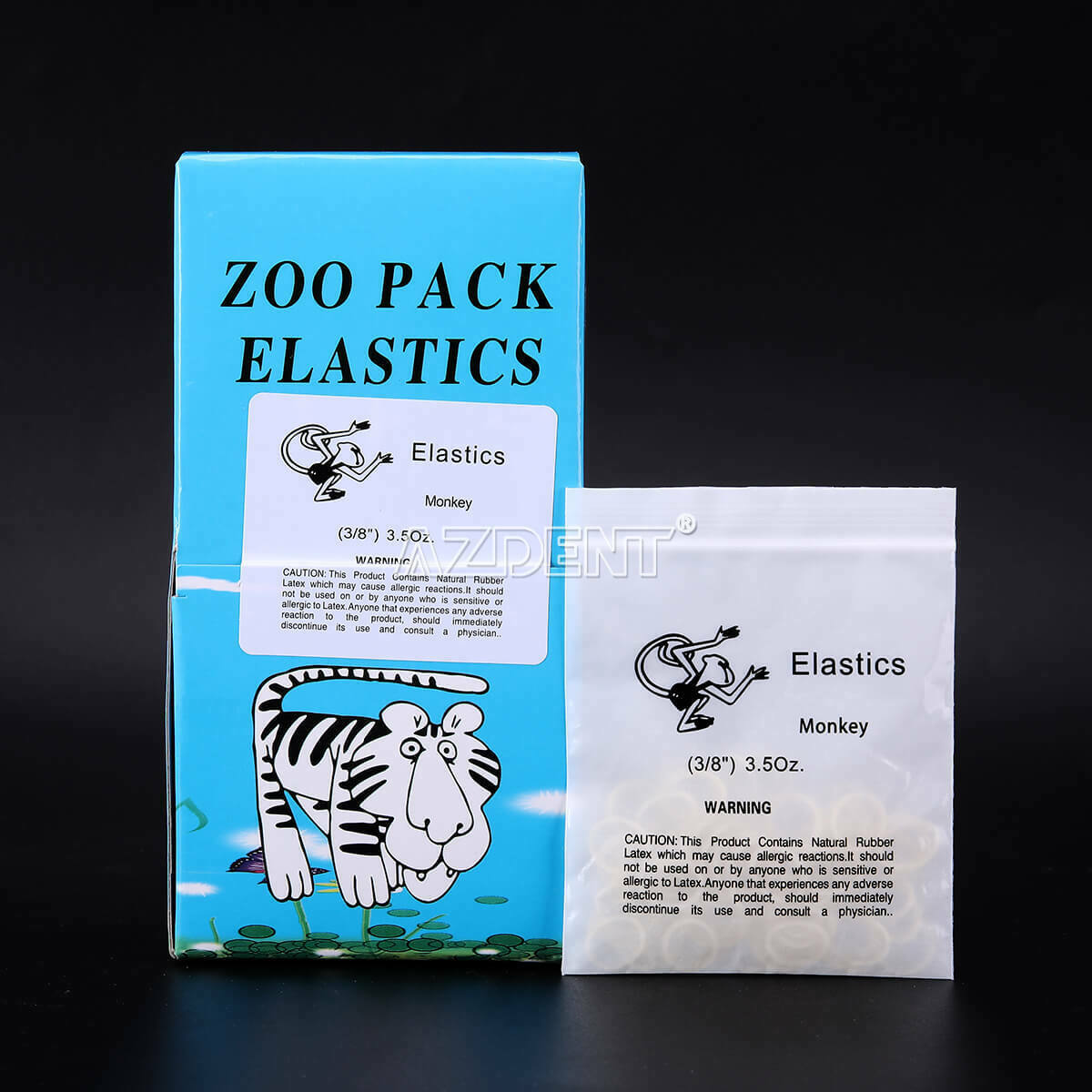 5000pcs/box Dental Orthodontic latex Rubber Bands 3.5 OZ 3/8 (monkey)
