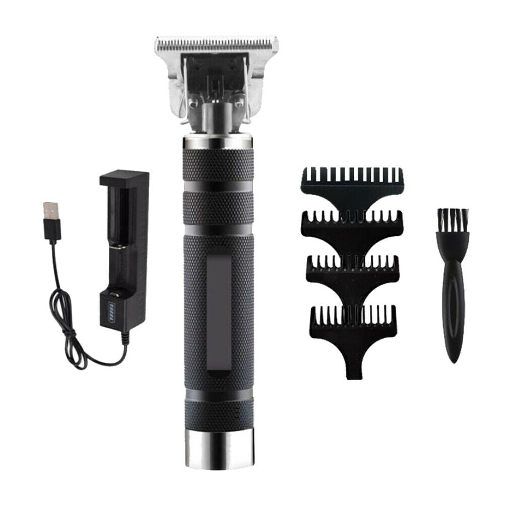 Electric Trimmer Boys Men's Hair Clipper & Cape Kit with Guide Combs Family