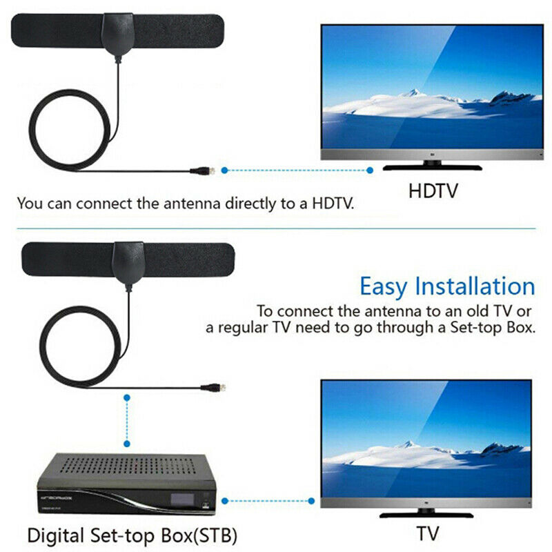 25 Mile Range Antenna TV Digital HD 4K Antena Digital Indoor HDTV Support 108 Tt