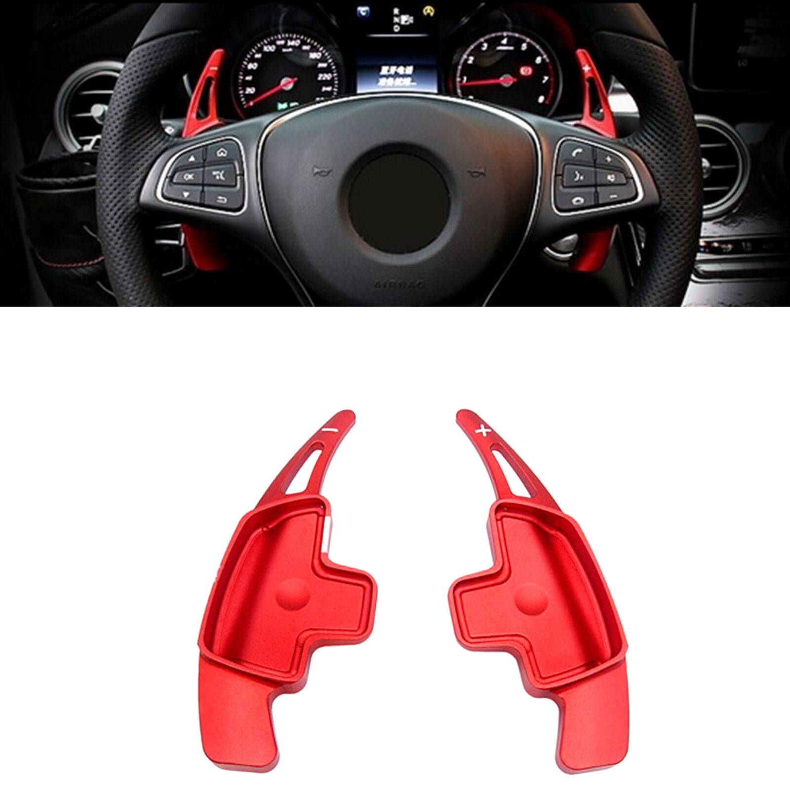 For Mercedes-Benz Gear Shift Interior Accessories Trim Car Steering Wheel Paddle