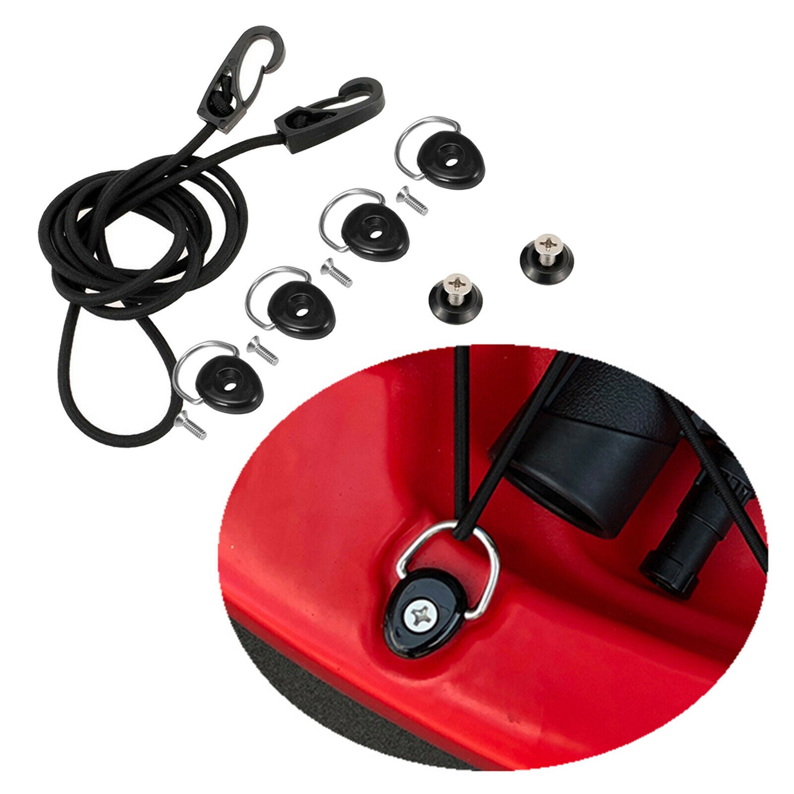 Deck Rigging Kit Accessory Canoes 59.06 inch Bungee Cord Accessory Kit