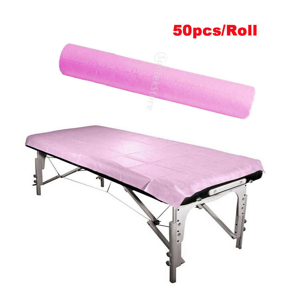 2 Rolls Disposable Sheets Non Woven Paper Sheets for Salon Supplies