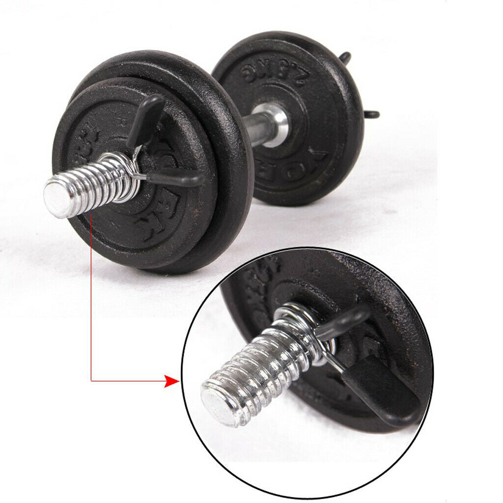 Premium Barbell Spring Clamp Dumbbell Clips Collar Adjuster Attachment 30mm