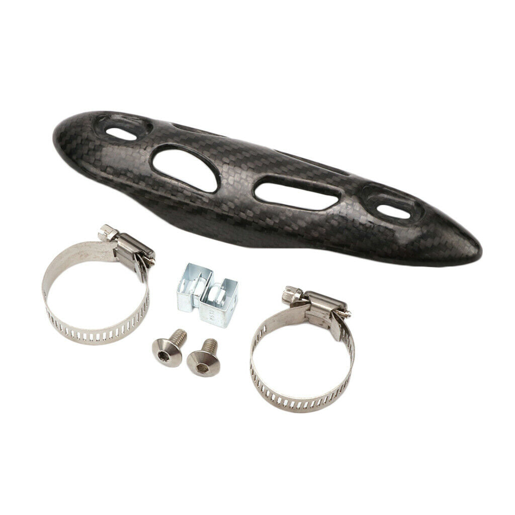 Universal Carbon Fiber Exhaust Silencer Pipe Heat Resistant Protective Case
