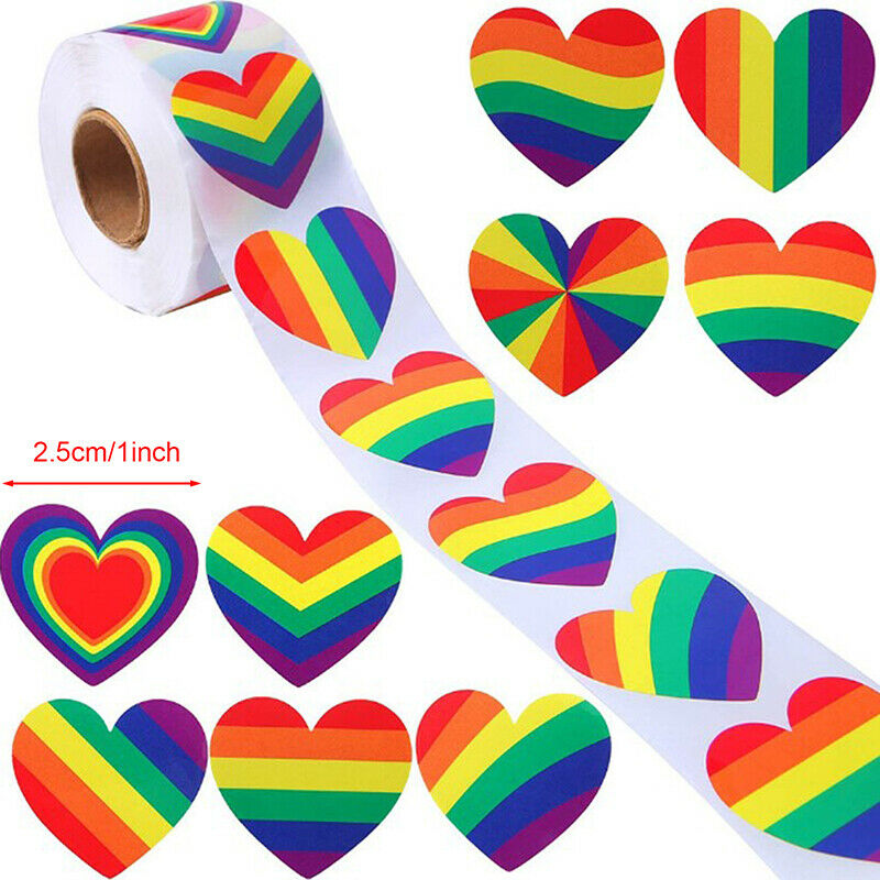 500pcs Heart Shape Valentine's Day Self-Adhesive Stickers Seal Labe.l8