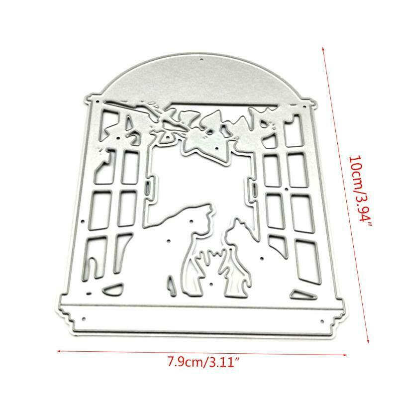 Two Cats on the Windowsill Carbon Steel Cutting Dies DIY Scrapbooking Photo
