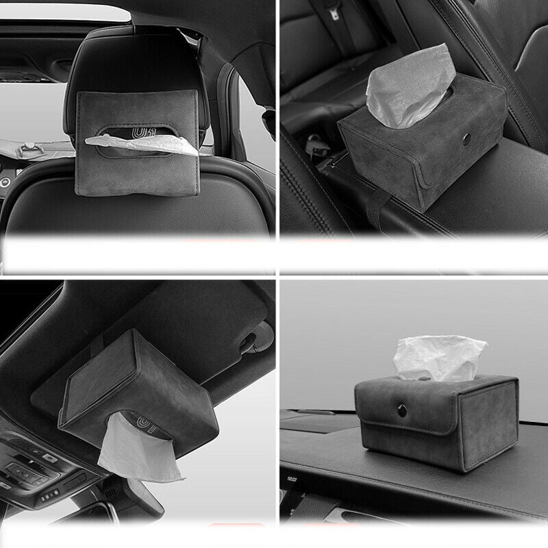 1 Pcs Car Tissue Holder Napkin Box Case for Car Sun Visor & Seat Back Armrest