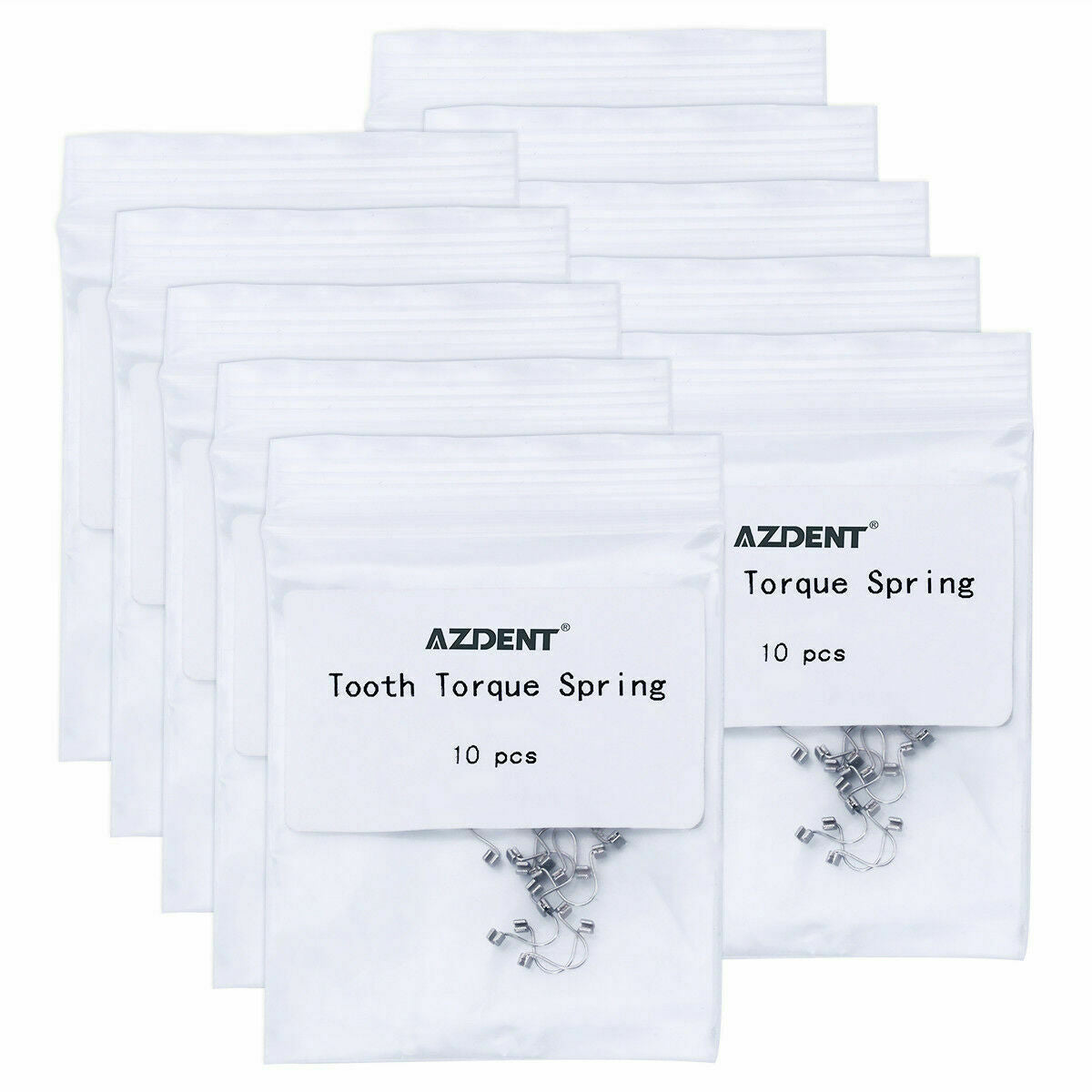 50X Dental Orthodontic Single Anterior Teeth Torque Spring Rectangular 10pcs/Bag