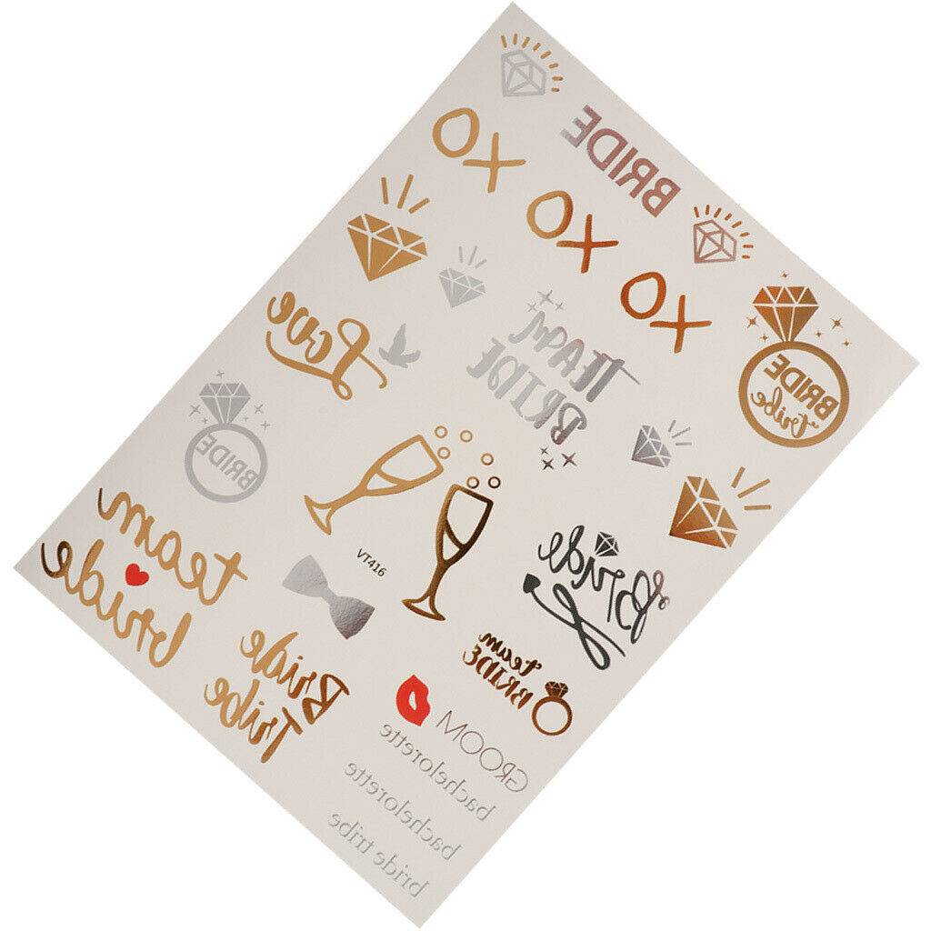 Bride XOXO Body Stickers Waterproof Tattoo Bridal Shower Accessories 21 x 15cm