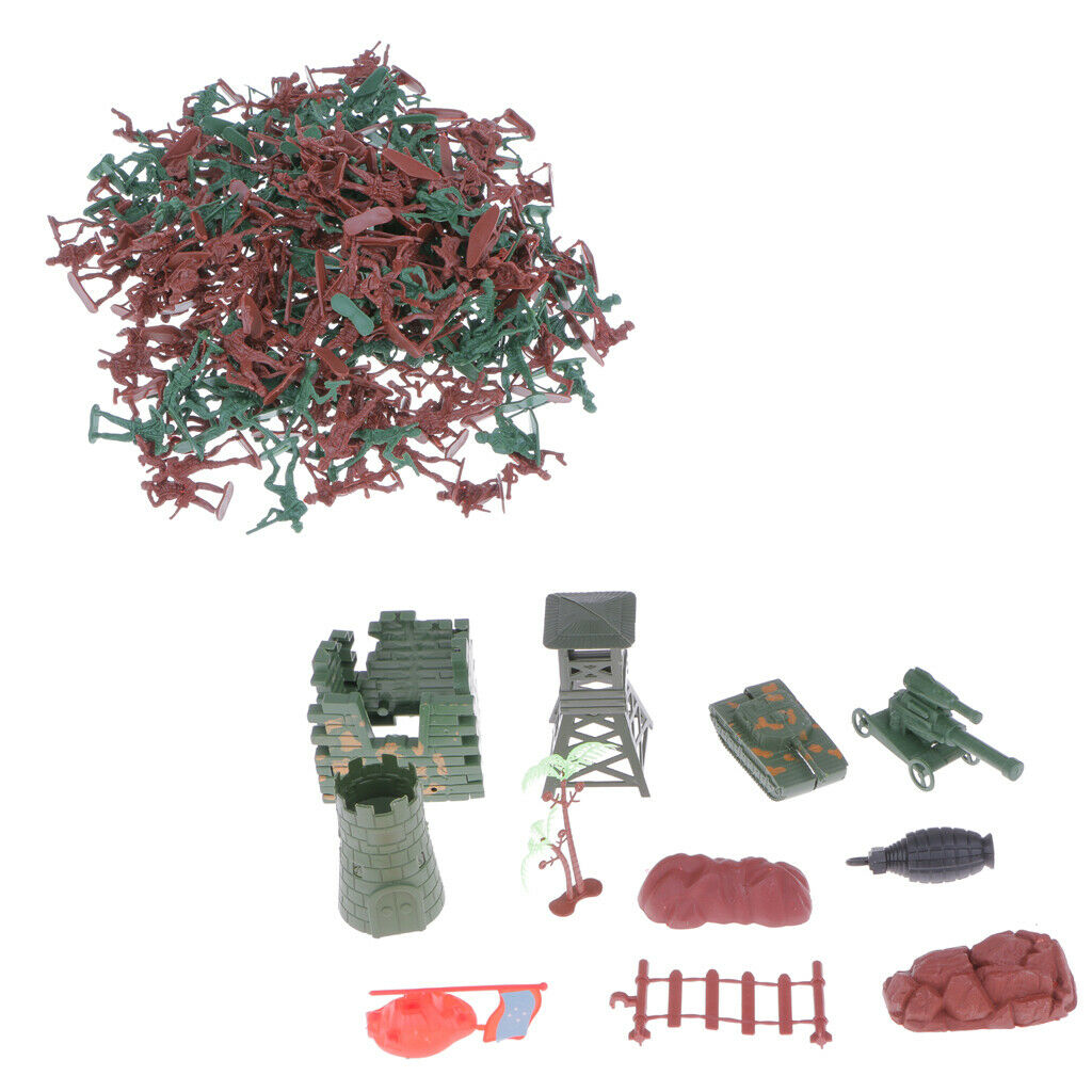 238pcs/Lot Army Combat Game Toys Soldier Set with Zipper Backpack 4cm
