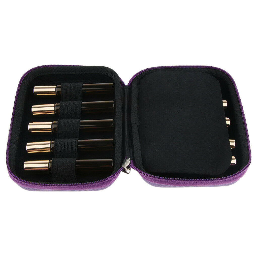 Essential Oil Bag Carrying Storage Case Contain 10 Pieces 10ml Vial Purple