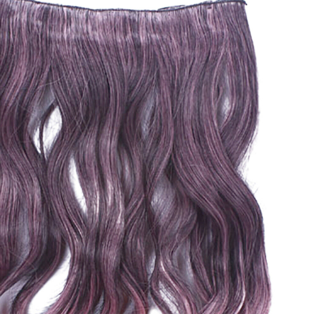 Beauty 24" Synthetic Curly Two Tone Ombre Hairpiece Clip in Hair Extensions