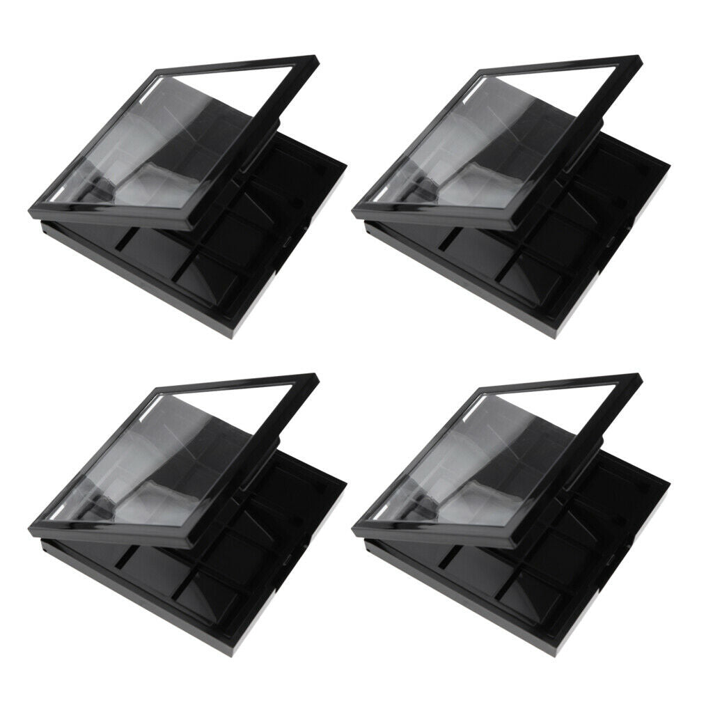 4Piece DIY Plastic Empty Makeup Eyeshadow Palette for Blush Powder Pigment