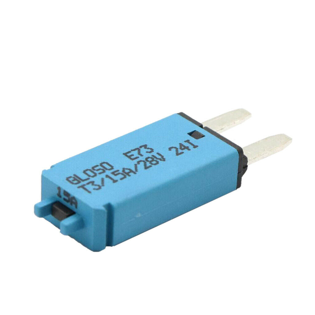 2 Pieces 12-24V Car Boat Circuit Breaker Samll Blade Fuse Resettable 15A+25A