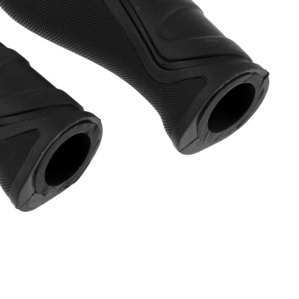 1 Pair Rubber Bike Handlebar Grips Electric Scooter Handle Cover Black
