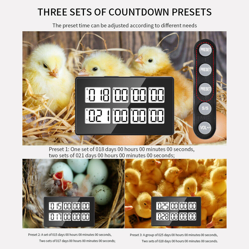 Digital Countdown Timer Display Time Alarm Clock for Exam Lab Kitchen Project