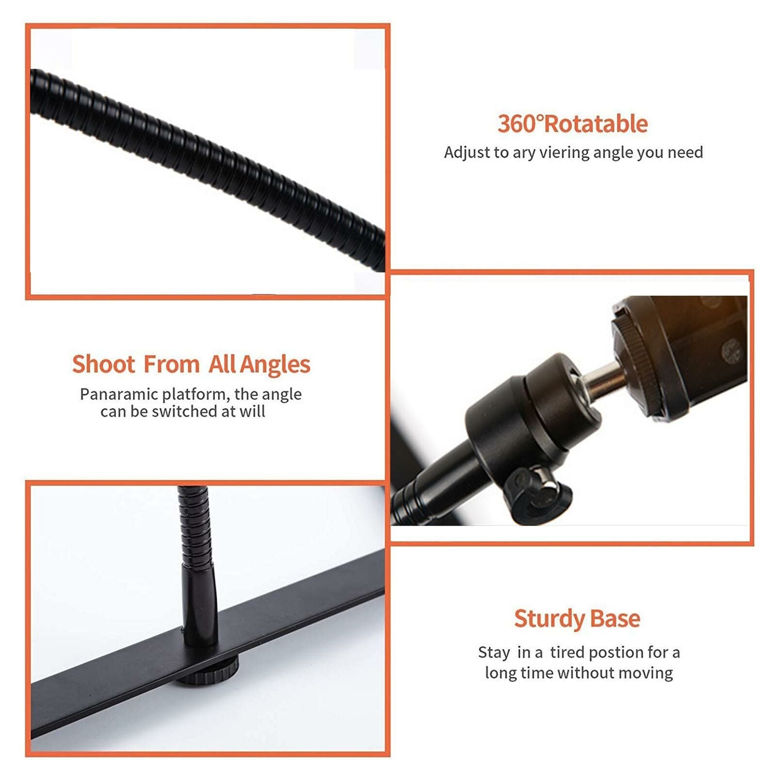 Phone Stand Tripod With Holder Overhead Stand For Live Streaming Teaching Online