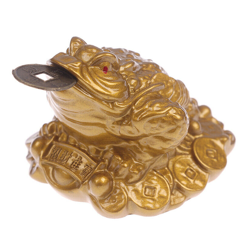 Wealth Golden Frog Toad Coin Chinese Fortune Frog Feng Shui Toad Lucky Or.l8
