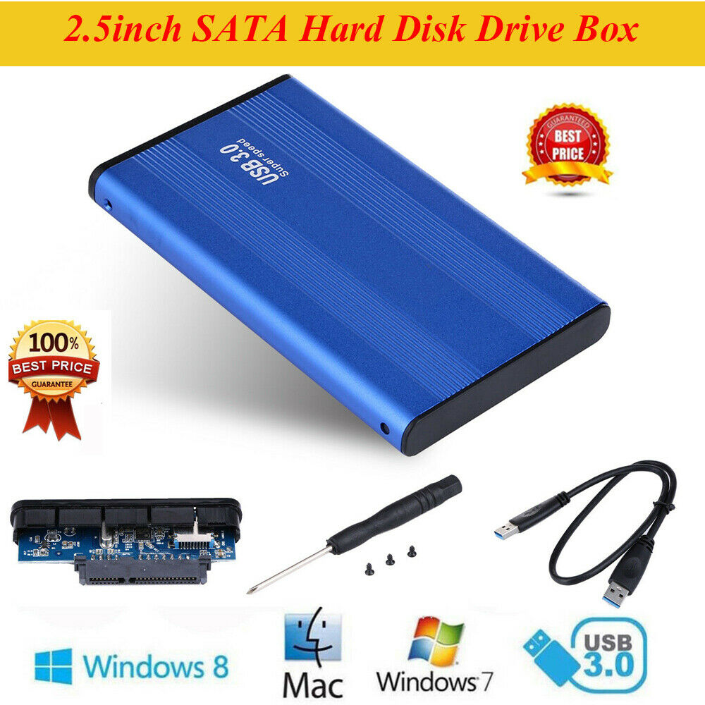 Aluminum USB 3.0 SATA 2.5" Inch Hard Drive External Enclosure HDD HD Case Box