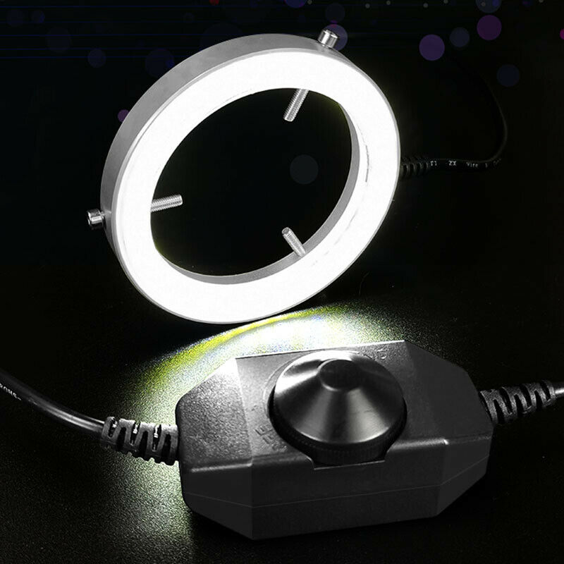Ultrathin 60 LED Adjustable Ring Light illuminator Lamp For STEREO Microscope