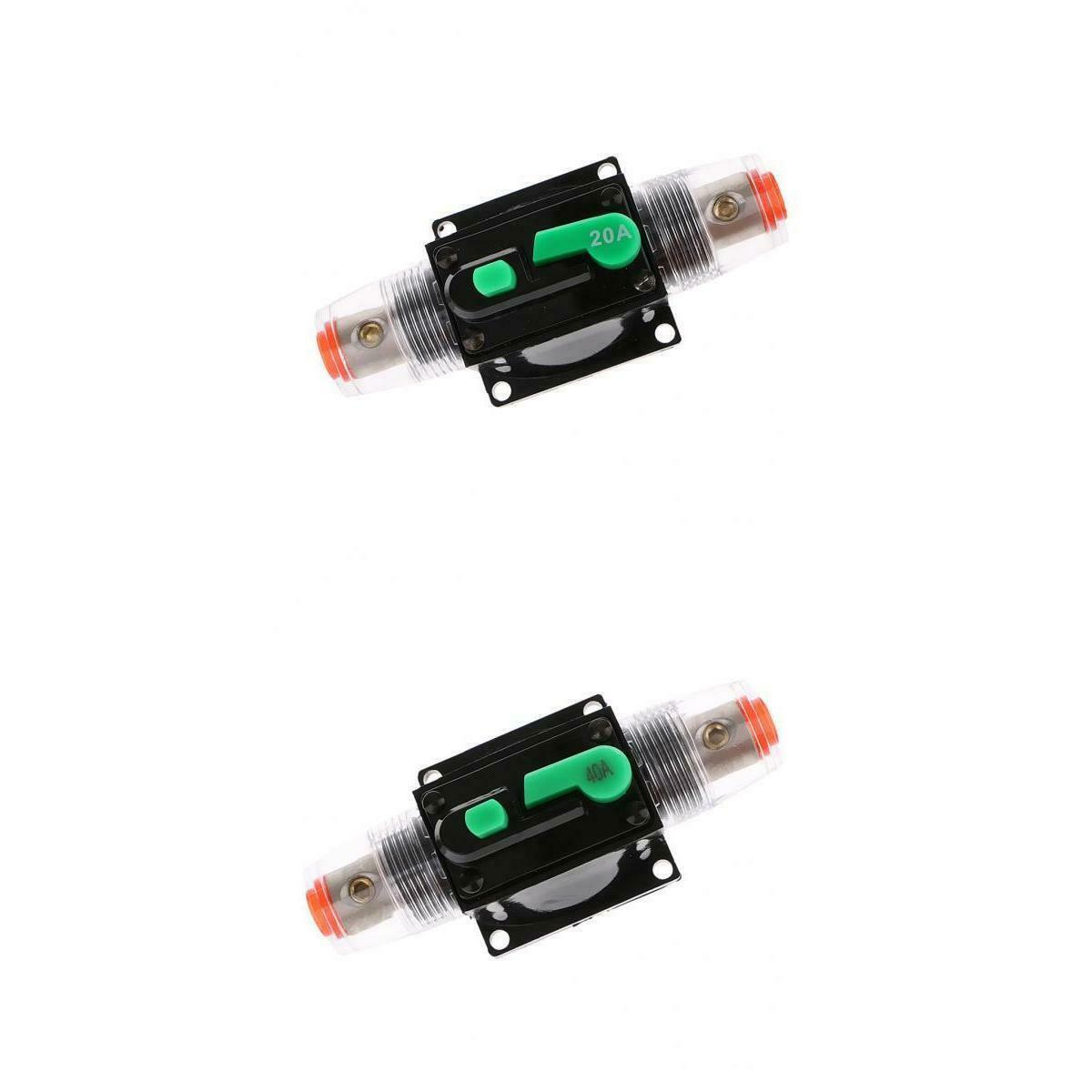 2pcs 20/40A Car Audio Circuit Breaker Fuse Reset Switch Overload DC12/24/32V