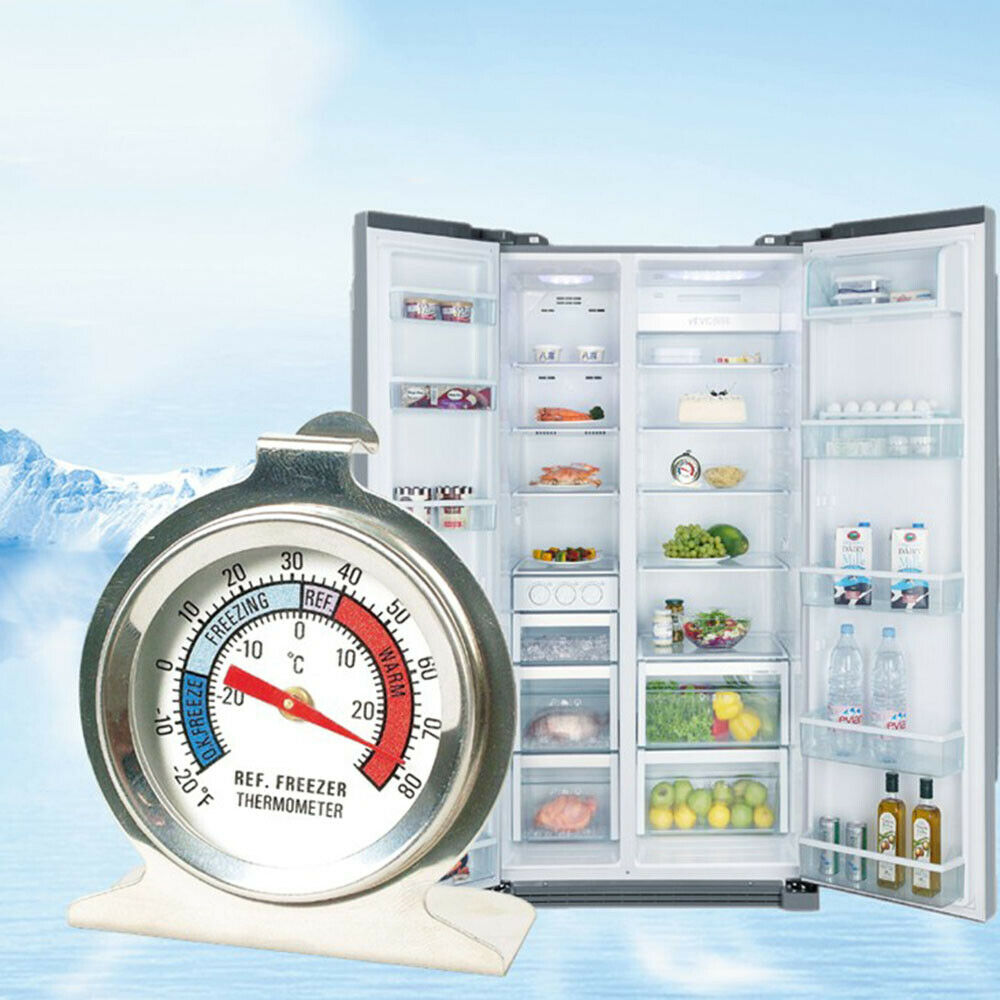 Stainless Steel Refrigerator Freezer Temp Dial Type Thermometer -20â„ƒ ~ 20â„ƒ
